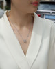 Sweet - A fashionable and popular jewelry necklace pendant set, featuring Monnes stone, made of 925 silver and plated with platinum diamonds.