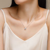 The Time Chain - A fashionable and popular jewelry necklace pendant set, featuring Monnes stone, made of 925 silver and plated with platinum diamonds
