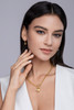 Yingluo Flowing Beads - A fashionable and popular jewelry necklace pendant set, featuring Monisite gemstones, made of 925 silver and plated with platinum diamonds.
