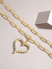 What the heart desires - A fashionable and popular jewelry necklace pendant set, featuring Monnes stone, made of 925 silver and plated with platinum diamonds