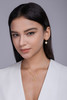 Light and Shadow Geometry - A fashionable and popular jewelry necklace pendant set, featuring Monisite gemstones, made of 925 silver and plated with platinum diamonds.