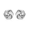 Textured and Polished Love Knot Earrings in Sterling Silver(13mm)