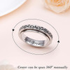 Fidget Spinner Ring S925 Sterling Silver Lotus Just Breathe Inspirational Hope Rings Anxiety Stress Relieving Boredom ADHD Autism Rings Thumb Rotating for Women Men