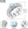 925 Sterling Silver Butterfly Lotus Moonstone Spinning Ring for Anxiety Stress Relief Fidget Ring Birthday Gift for Women