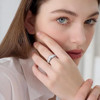 925 Sterling Silver Butterfly Lotus Moonstone Spinning Ring for Anxiety Stress Relief Fidget Ring Birthday Gift for Women