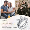 925 Sterling Silver Butterfly Lotus Moonstone Spinning Ring for Anxiety Stress Relief Fidget Ring Birthday Gift for Women