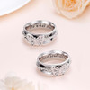 925 Sterling Silver Butterfly Lotus Moonstone Spinning Ring for Anxiety Stress Relief Fidget Ring Birthday Gift for Women