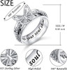 925 Sterling Silver Butterfly Lotus Moonstone Spinning Ring for Anxiety Stress Relief Fidget Ring Birthday Gift for Women