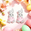 Easter Earrings Christian Easter Basket Stuffers Sparkly Bunny Earrings Jewelry Outfit for Women Ear Jacket Earrings Spring Gifts for Adults