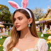 Easter Earrings Christian Easter Basket Stuffers Sparkly Bunny Earrings Jewelry Outfit for Women Ear Jacket Earrings Spring Gifts for Adults