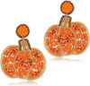 Halloween Earrings for Women Cute Pumpkin Ghost Beaded Dangle Earrings Statement Spooky Skull Witch Hat Boo Trick Treat RIP Earrings Fun Halloween Holiday Costumes Party Jewelry Gifts
