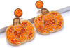 Halloween Earrings for Women Cute Pumpkin Ghost Beaded Dangle Earrings Statement Spooky Skull Witch Hat Boo Trick Treat RIP Earrings Fun Halloween Holiday Costumes Party Jewelry Gifts