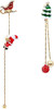 Gold Plated Snowflake Santa Claus Threader Tassel Earrings for Women Sterling Silver Pins Red Crystal Cubic Zriconia Sock Christmas Hat Dangle Drop Christmas Tree Earring Studs Cute Christmas Xmas Par