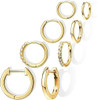 Small Gold Huggie Hoop Earrings Set for Women Men Hypoallergenic 14K Plated Stack Cartilage Earrings, Multiple Piercing Lightweight Mini Thin Cute Dainty Trendy Jewelry Set Christmas Gifts for Women