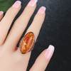 Lava Ring In Fiery Oval Opal