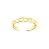 14k Yellow Gold Heart Toe Ring