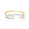 14k Two-Tone Gold Toe Ring with a Fancy Open Wire Style