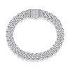Silver Lovers - Made of morganite, 925 sterling silver and platinum-plated diamonds, it is a fashionable jewelry bracelet and a luxurious silver accessory.