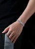 Silver Lovers - Made of morganite, 925 sterling silver and platinum-plated diamonds, it is a fashionable jewelry bracelet and a luxurious silver accessory.