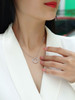As you wished - a fashionable and trendy jewelry necklace pendant set, featuring Monnes stone, made of 925 silver and plated with platinum diamonds.