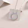 As you wished - a fashionable and trendy jewelry necklace pendant set, featuring Monnes stone, made of 925 silver and plated with platinum diamonds.