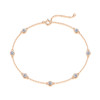 Dynamic Bubble - A fashionable jewelry bracelet and bangle set with Moissanite S925 sterling silver and Platinum-plated diamond