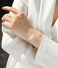 Dynamic Bubble - A fashionable jewelry bracelet and bangle set with Moissanite S925 sterling silver and Platinum-plated diamond