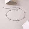 Dynamic Bubble - A fashionable jewelry bracelet and bangle set with Moissanite S925 sterling silver and Platinum-plated diamond