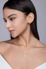 Light and Shadow Trio - A fashionable and popular jewelry necklace pendant set, featuring Monnes stone, made of 925 silver and plated with platinum diamonds