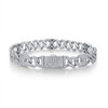 Composed of morganite, 925 sterling silver and platinum-plated diamonds, it is a fashionable jewelry bracelet and a luxurious silver accessory.