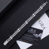 Composed of morganite, 925 sterling silver and platinum-plated diamonds, it is a fashionable jewelry bracelet and a luxurious silver accessory.