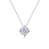 True Heart - A fashionable and popular jewelry necklace pendant set, featuring 1.7 rubies, made of 925 silver and plated with platinum and diamonds.