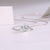 True Heart - A fashionable and popular jewelry necklace pendant set, featuring 1.7 rubies, made of 925 silver and plated with platinum and diamonds.