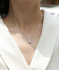 True Heart - A fashionable and popular jewelry necklace pendant set, featuring 1.7 rubies, made of 925 silver and plated with platinum and diamonds.