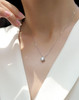True Heart - A fashionable and popular jewelry necklace pendant set, featuring 1.7 rubies, made of 925 silver and plated with platinum and diamonds.
