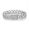 Composed of morganite, 925 sterling silver and platinum-plated diamonds, it is a fashionable jewelry bracelet and a luxurious silver accessory.