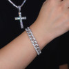 Composed of morganite, 925 sterling silver and platinum-plated diamonds, it is a fashionable jewelry bracelet and a luxurious silver accessory.