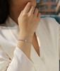 Breakthrough - A fashionable jewelry bracelet set with Moissanite S925 sterling silver and platinum-plated diamonds, a luxurious silver accessory