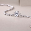Breakthrough - A fashionable jewelry bracelet set with Moissanite S925 sterling silver and platinum-plated diamonds, a luxurious silver accessory