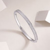 Cosmic Trajectory - Made of morganite, 925 sterling silver and platinum-plated diamonds, it is a fashionable jewelry bracelet and a luxurious silver accessory.