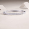 Cosmic Trajectory - Made of morganite, 925 sterling silver and platinum-plated diamonds, it is a fashionable jewelry bracelet and a luxurious silver accessory.