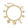 Heart Locks for Dream Realization - Made of moissanite, 925 sterling silver and platinum-plated diamonds, it is a fashionable jewelry bracelet and a luxurious silver accessory.