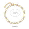 Light and Shadow Flower Chain - Made of morganite, 925 sterling silver and platinum-plated diamonds, it is a fashionable jewelry bracelet and a luxurious silver accessory.
