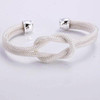 Love Me Love Knot 925 SS Plated & 18 Kt Antique Gold Plated Cuff Bracelet