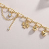 Lucky Heart Bead - Made of morganite, 925 sterling silver and platinum-plated diamonds, it is a fashionable jewelry bracelet and a luxurious silver accessory.