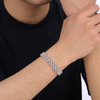 Unique - Made of morganite, 925 sterling silver and platinum-plated diamonds, it is a fashionable jewelry bracelet and a luxurious silver accessory.