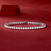 Silver Lovers - Made of morganite, 925 sterling silver and platinum-plated diamonds, it is a fashionable jewelry bracelet and a luxurious silver accessory.