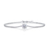 Dawn Dew - Made of morganite, 925 sterling silver and platinum-plated diamonds, it is a fashionable jewelry bracelet and a luxurious silver accessory.