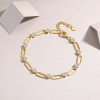 Light and Shadow Flower Chain - Made of morganite, 925 sterling silver and platinum-plated diamonds, it is a fashionable jewelry bracelet and a luxurious silver accessory.