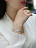 Future Guidance - Made of moissanite, 925 sterling silver and platinum-plated diamonds, it is a fashionable jewelry bracelet and a luxurious silver accessory.